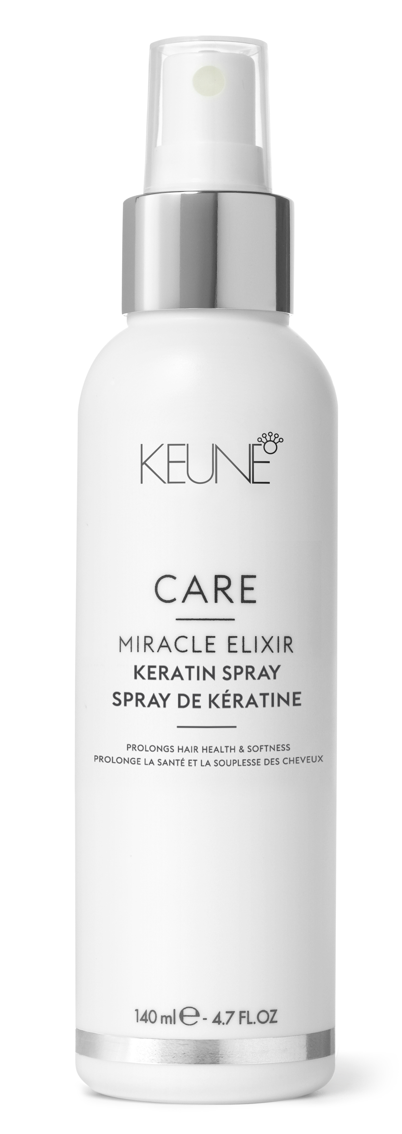 Insufflez une nouvelle vie à vos cheveux avec le Miracle Elixir Keratin Spray - parfait pour les cheveux blonds. Soin, hydratation et une apparence rayonnante sur keune.ch.