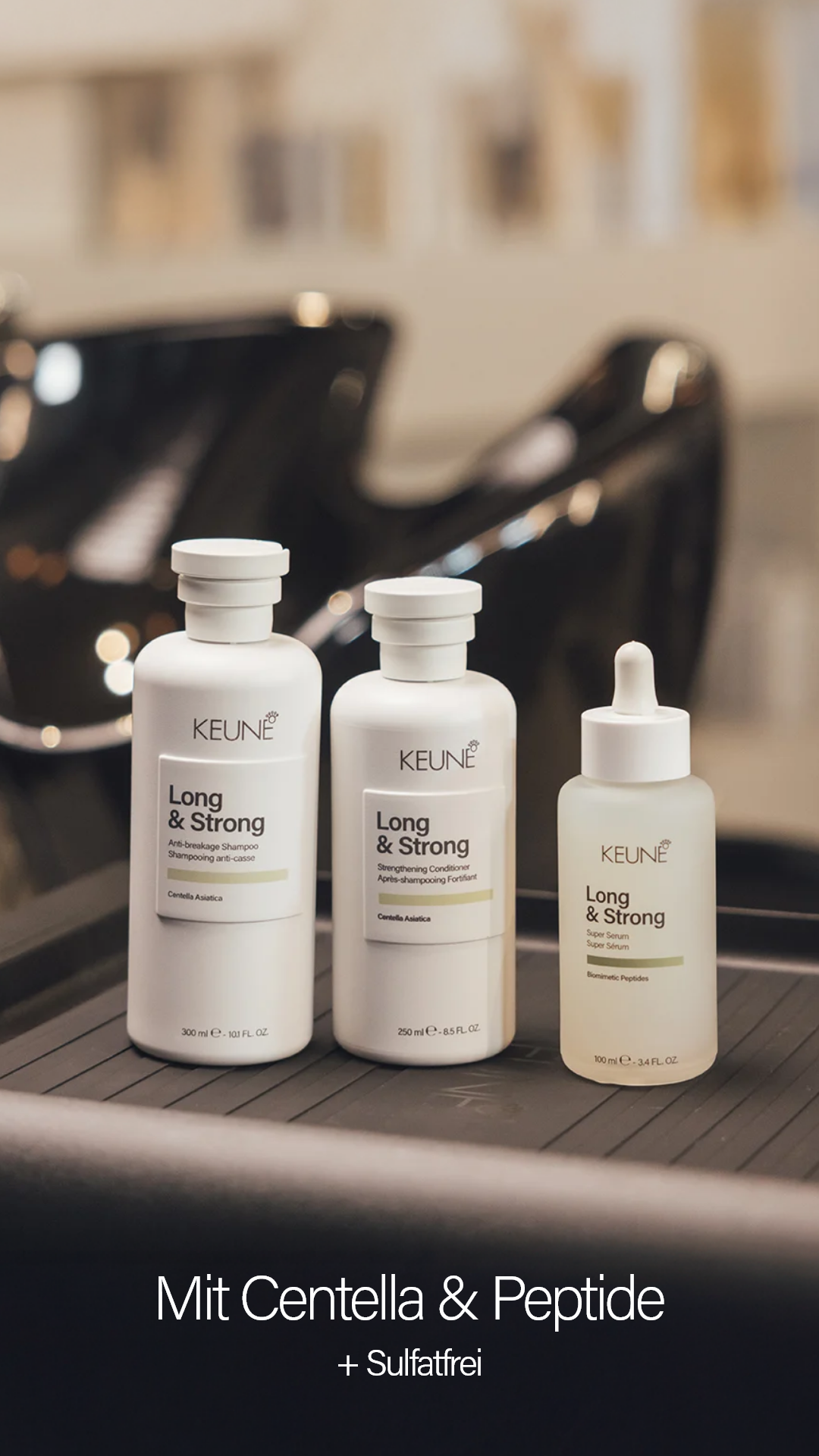 Verwöhne Dein kräftiges Haar mit Keunes reparierendem Conditioner.