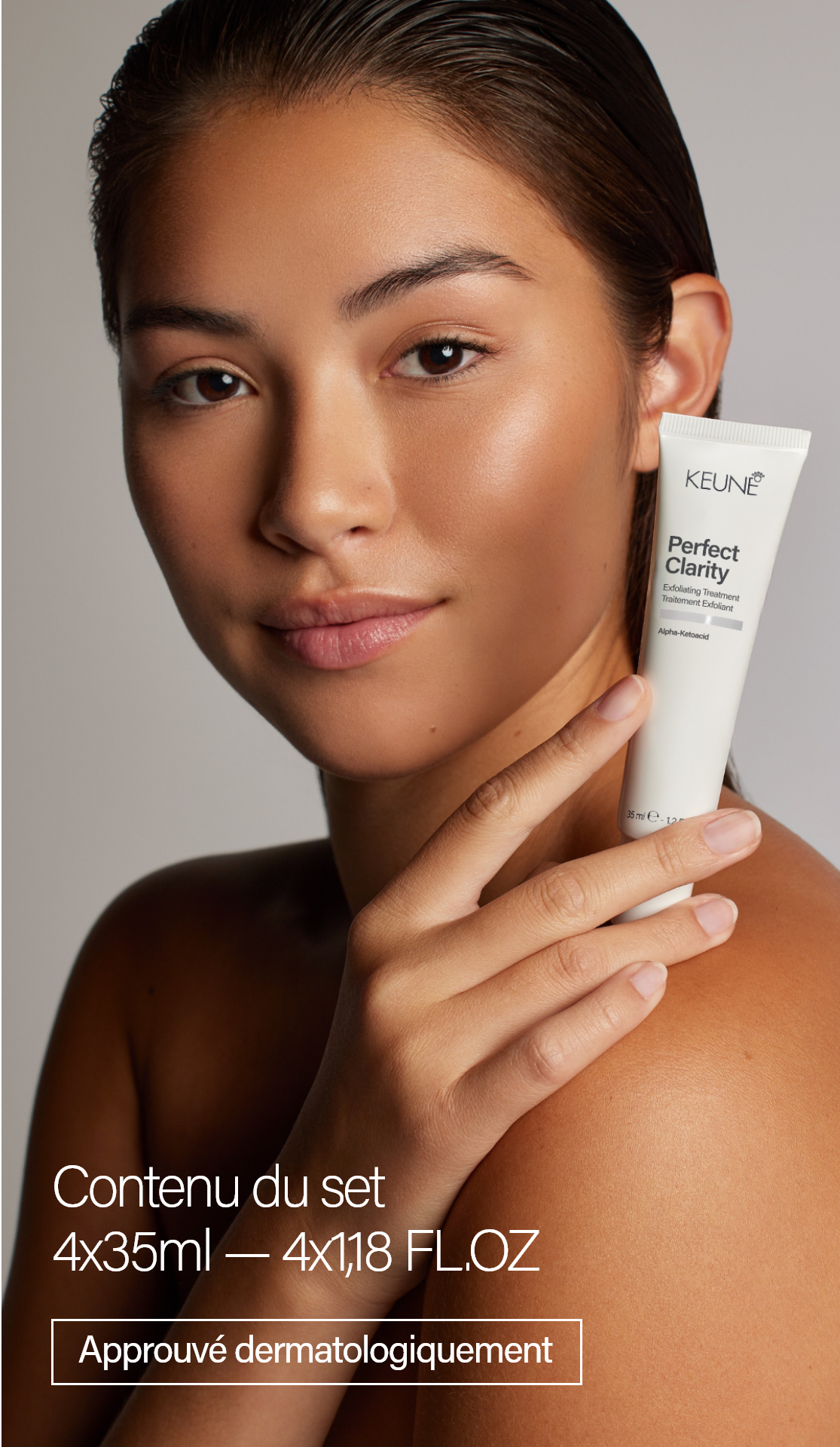 Traitement Perfect Clarity: Produit Keune pour cheveux gras, nettoie accumulations et cellules mortes. Soin cheveux qui améliore la circulation et ajoute volume.